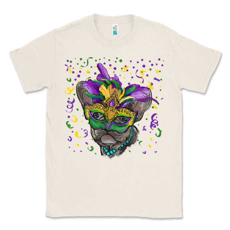 Mardi Gras Mask French Bulldog Classic Tee by RanaPortraitStore | Teevron