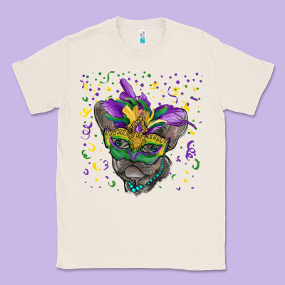 Mardi Gras Mask French Bulldog Classic Tee Designed By Ranaportraitstore