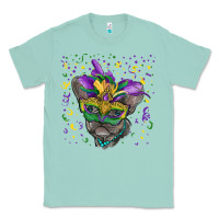 Seafoam Mardi gras mask french bulldog Classic Tee - RanaPortraitStore