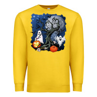 Lemon halloween tree and ghosts Premium Sweatshirt - AdoDesignShop