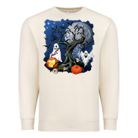 Sandshell halloween tree and ghosts Premium Sweatshirt - AdoDesignShop