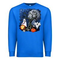 True Royal halloween tree and ghosts Premium Sweatshirt - AdoDesignShop