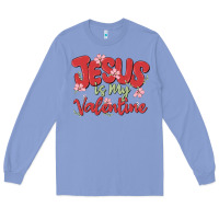 Colony Blue jesus is my valentine Long Sleeve Tee - MaliasSmallBusiness
