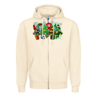 Sandshell christmas trees with soccer Zipper Hoodie - Zillion Design Studio