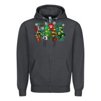 Smoke christmas trees with soccer Zipper Hoodie - Zillion Design Studio
