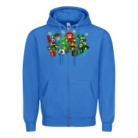 True Royal christmas trees with soccer Zipper Hoodie - Zillion Design Studio