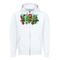 White christmas trees with soccer Zipper Hoodie - Zillion Design Studio