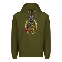 Army Green Firefighter Premium Hoodie - LillyAllenDesigns