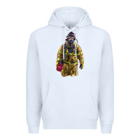 White Firefighter Premium Hoodie - LillyAllenDesigns