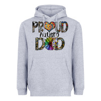 Heather Grey proud autism dad Heavyweight Hoodie - SublimationCraftShop