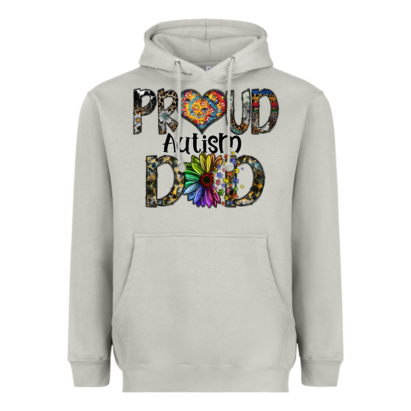 Proud Autism Dad Heavyweight Hoodie by SublimationCraftShop | Teevron