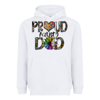 White proud autism dad Heavyweight Hoodie - SublimationCraftShop