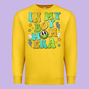 In My Boy Mom Era Premium Sweatshirt Designed By Jahusdesignshop