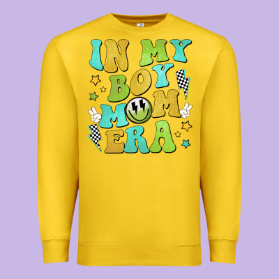 In My Boy Mom Era Premium Sweatshirt Designed By Jahusdesignshop