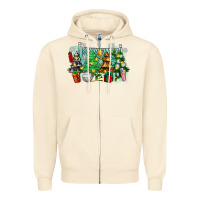 Sandshell christmas trees with volleyball Zipper Hoodie - Zillion Design Studio