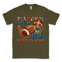 Army Green diamonds are a girls best friend football Classic Tee - texasbilliewilder