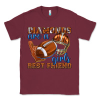 Burgundy diamonds are a girls best friend football Classic Tee - texasbilliewilder