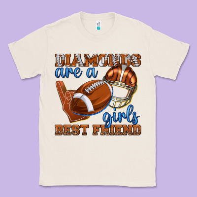 Diamonds Are A Girls Best Friend Football Classic Tee Designed By Texasbilliewilder