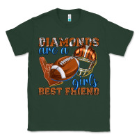 Sports Green diamonds are a girls best friend football Classic Tee - texasbilliewilder