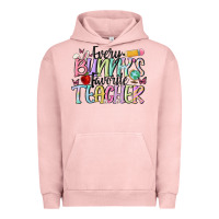 Pigment Salmon every bunny's favorite teacher Urban Hoodie - MaliasSmallBusiness