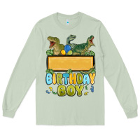 Matcha customized dinosaur birthday boy Long Sleeve Tee - MaliasSmallBusiness