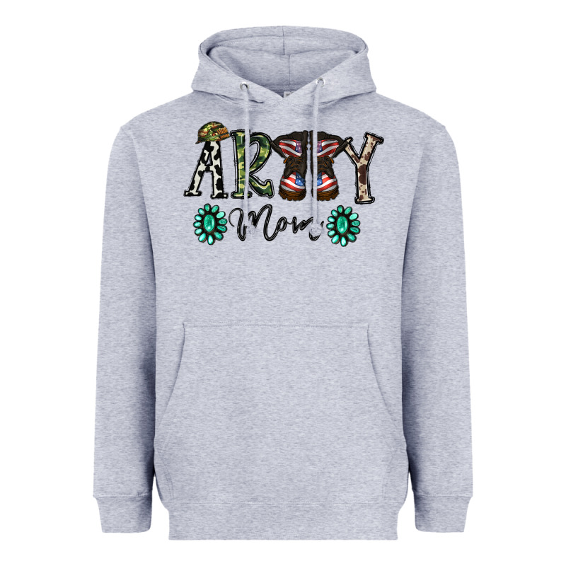 Army Mom Heavyweight Hoodie by SublimationCraftShop | Teevron