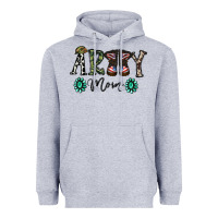 Heather Grey army mom Heavyweight Hoodie - SublimationCraftShop