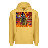 Antique Gold Western Firefighter With American Premium Hoodie - LillyAllenDesigns