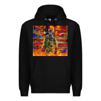 Black Western Firefighter With American Premium Hoodie - LillyAllenDesigns