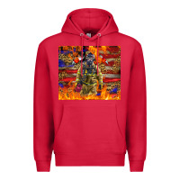 Cardinal Western Firefighter With American Premium Hoodie - LillyAllenDesigns