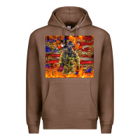 Chestnut Western Firefighter With American Premium Hoodie - LillyAllenDesigns