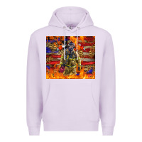 Lilac Western Firefighter With American Premium Hoodie - LillyAllenDesigns