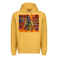 Mustard Western Firefighter With American Premium Hoodie - LillyAllenDesigns
