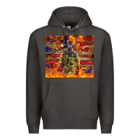 Smoke Western Firefighter With American Premium Hoodie - LillyAllenDesigns