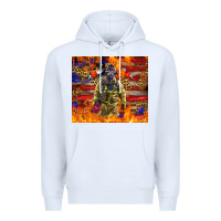 White Western Firefighter With American Premium Hoodie - LillyAllenDesigns