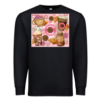 Black cafecito y chisme. Premium Sweatshirt - JahusDesignShop