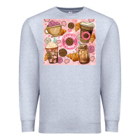 Heather Grey cafecito y chisme. Premium Sweatshirt - JahusDesignShop