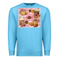 Ocean Blue cafecito y chisme. Premium Sweatshirt - JahusDesignShop