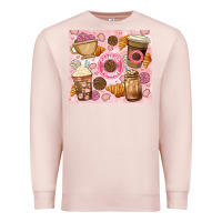 Pale Pink cafecito y chisme. Premium Sweatshirt - JahusDesignShop