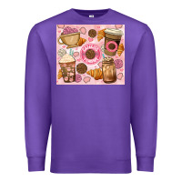 Purple cafecito y chisme. Premium Sweatshirt - JahusDesignShop