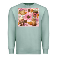 Seafoam cafecito y chisme. Premium Sweatshirt - JahusDesignShop