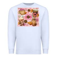 White cafecito y chisme. Premium Sweatshirt - JahusDesignShop