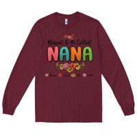 Burgundy blessed to be called nana Long Sleeve Tee - MaliasSmallBusiness
