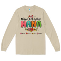 Mushroom blessed to be called nana Long Sleeve Tee - MaliasSmallBusiness