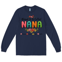 Navy blessed to be called nana Long Sleeve Tee - MaliasSmallBusiness