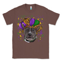Chestnut Mardi Gras Pitbull with Hat Classic Tee - RanaPortraitStore