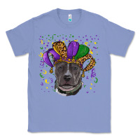Colony Blue Mardi Gras Pitbull with Hat Classic Tee - RanaPortraitStore