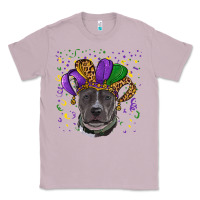 Lilac Mardi Gras Pitbull with Hat Classic Tee - RanaPortraitStore