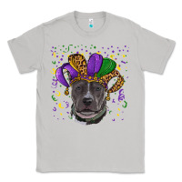Moon Dust Mardi Gras Pitbull with Hat Classic Tee - RanaPortraitStore