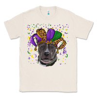 Natural Mardi Gras Pitbull with Hat Classic Tee - RanaPortraitStore